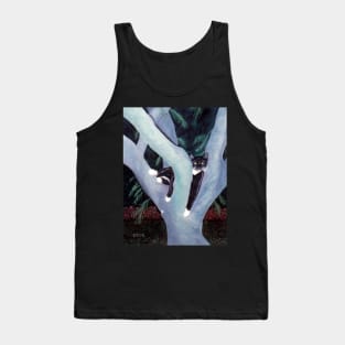 Tuxedo Cat in the Tree Tank Top